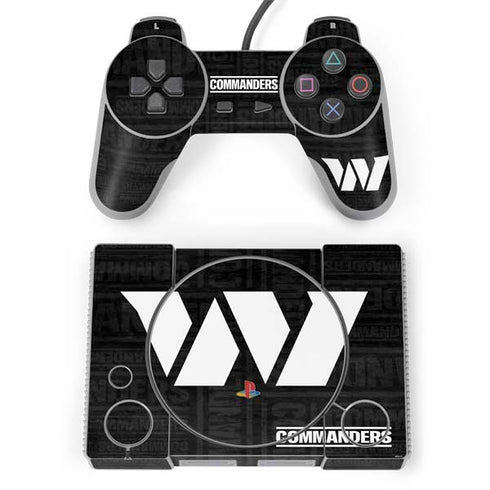 NFL Washington Commanders Black and White PlayStation Classic Bundle Skin